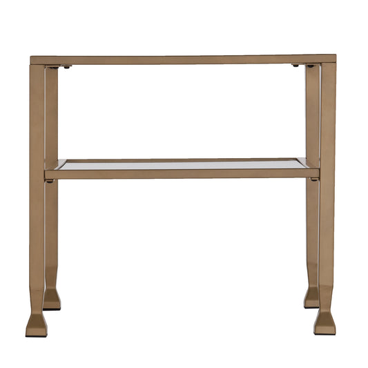 21" Gold Glass And Metal Square Coffee Table By Homeroots | End Tables | Modishstore