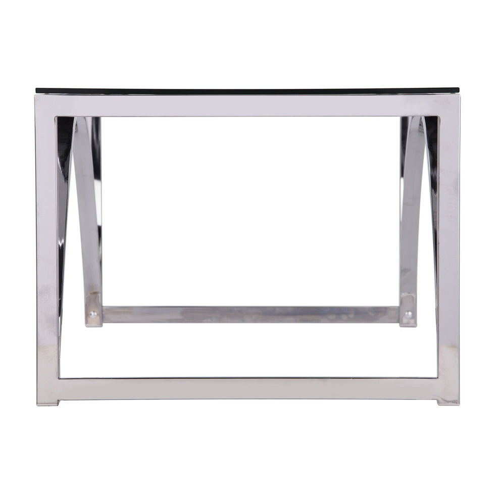 48" Chrome Glass And Metal Rectangular Coffee Table By Homeroots | Coffee Tables | Modishstore - 4