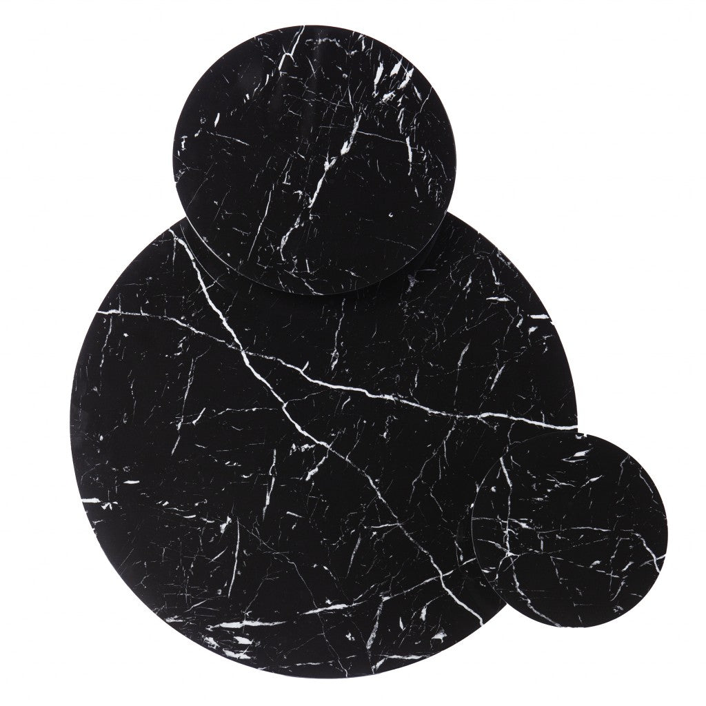 43" Black Solid Manufactured Wood And Metal Free Form Coffee Table By Homeroots | Coffee Tables | Modishstore - 6