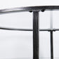 36" Black Glass And Metal Round Coffee Table By Homeroots | Coffee Tables | Modishstore - 7