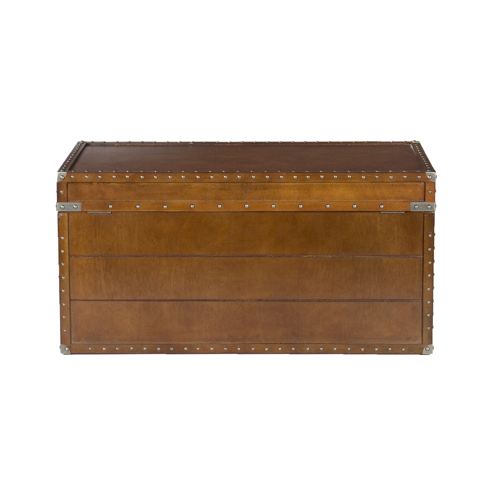 39" Brown Manufactured Wood And Metal Rectangular Coffee Table By Homeroots - 402161 | Coffee Tables | Modishstore - 6