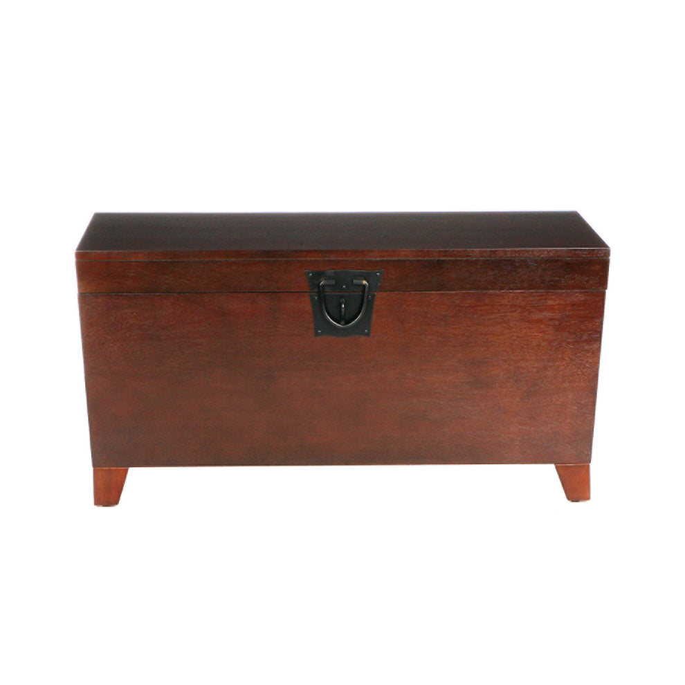 39" Brown Manufactured Wood And Metal Rectangular Coffee Table By Homeroots - 402162 | Coffee Tables | Modishstore - 3
