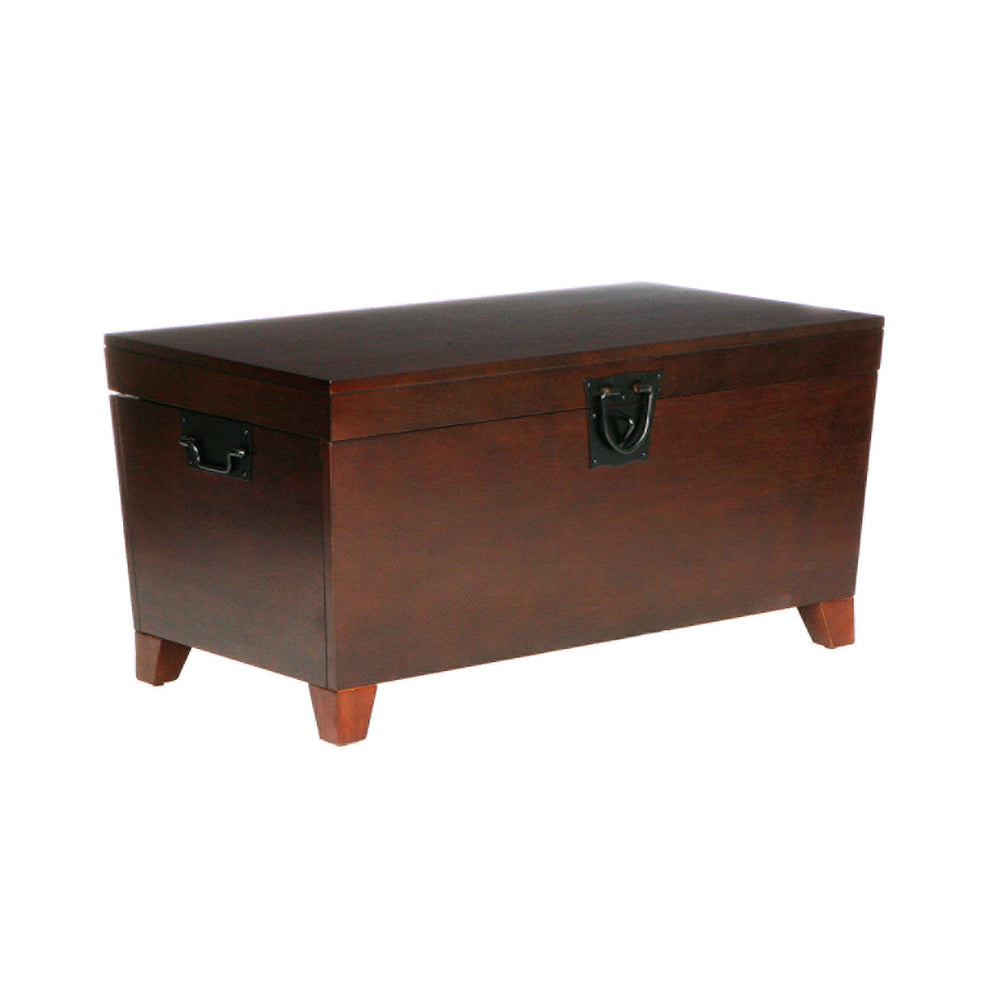 39" Brown Manufactured Wood And Metal Rectangular Coffee Table By Homeroots - 402162 | Coffee Tables | Modishstore - 4
