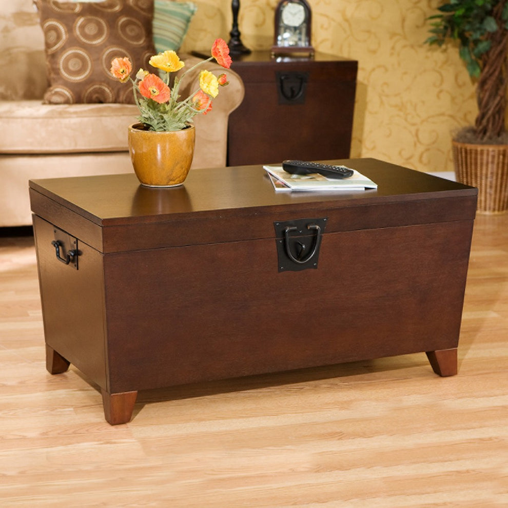 39" Brown Manufactured Wood And Metal Rectangular Coffee Table By Homeroots - 402162 | Coffee Tables | Modishstore - 8