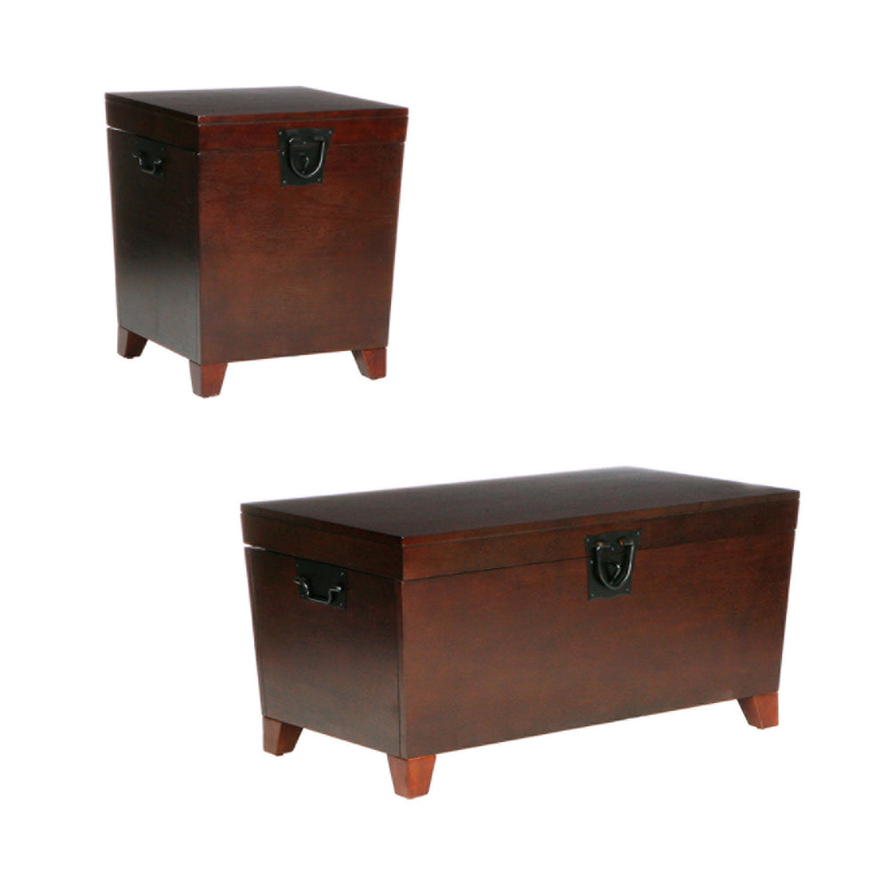 39" Brown Manufactured Wood And Metal Rectangular Coffee Table By Homeroots - 402162 | Coffee Tables | Modishstore - 9