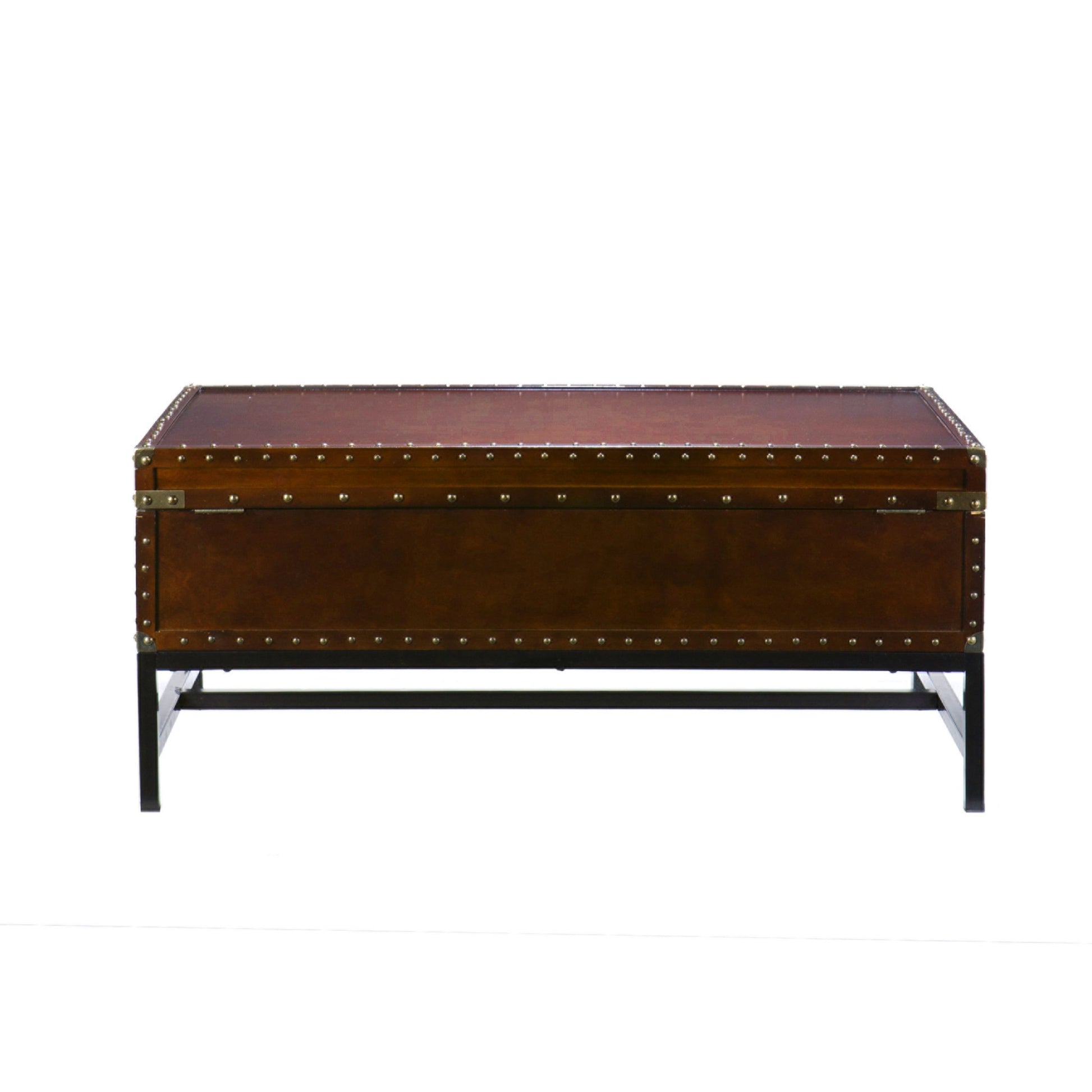 42" Brown Manufactured Wood And Metal Rectangular Coffee Table By Homeroots | Coffee Tables | Modishstore - 3