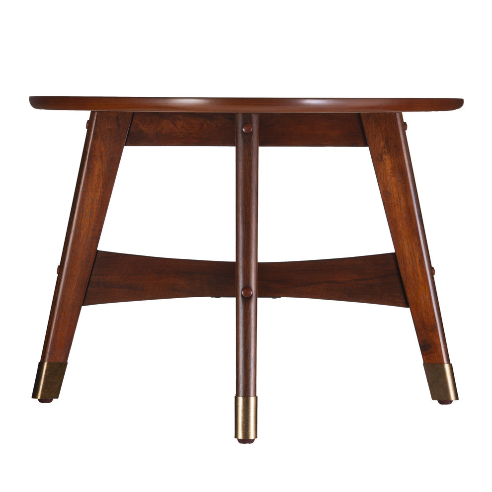 52" Brown Solid Wood And Metal Rectangular Coffee Table By Homeroots | Coffee Tables | Modishstore - 3