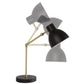 Matte Black and Gold Mod LED Adjustable Desk Lamp By Homeroots | Desk Lamps | Modishstore - 3