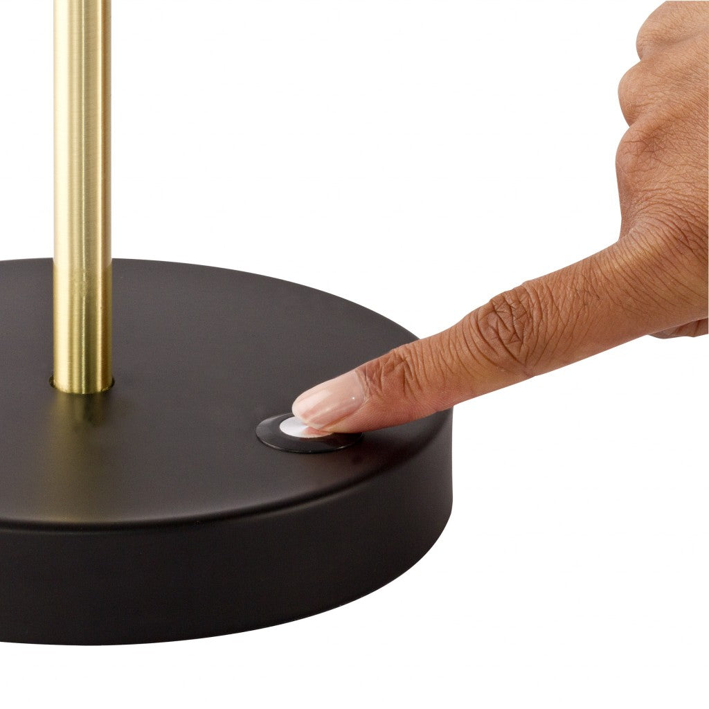 Matte Black and Gold Mod LED Adjustable Desk Lamp By Homeroots | Desk Lamps | Modishstore - 4