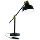 Matte Black and Antiqued Brass LED Adjustable Desk Lamp By Homeroots | Desk Lamps | Modishstore