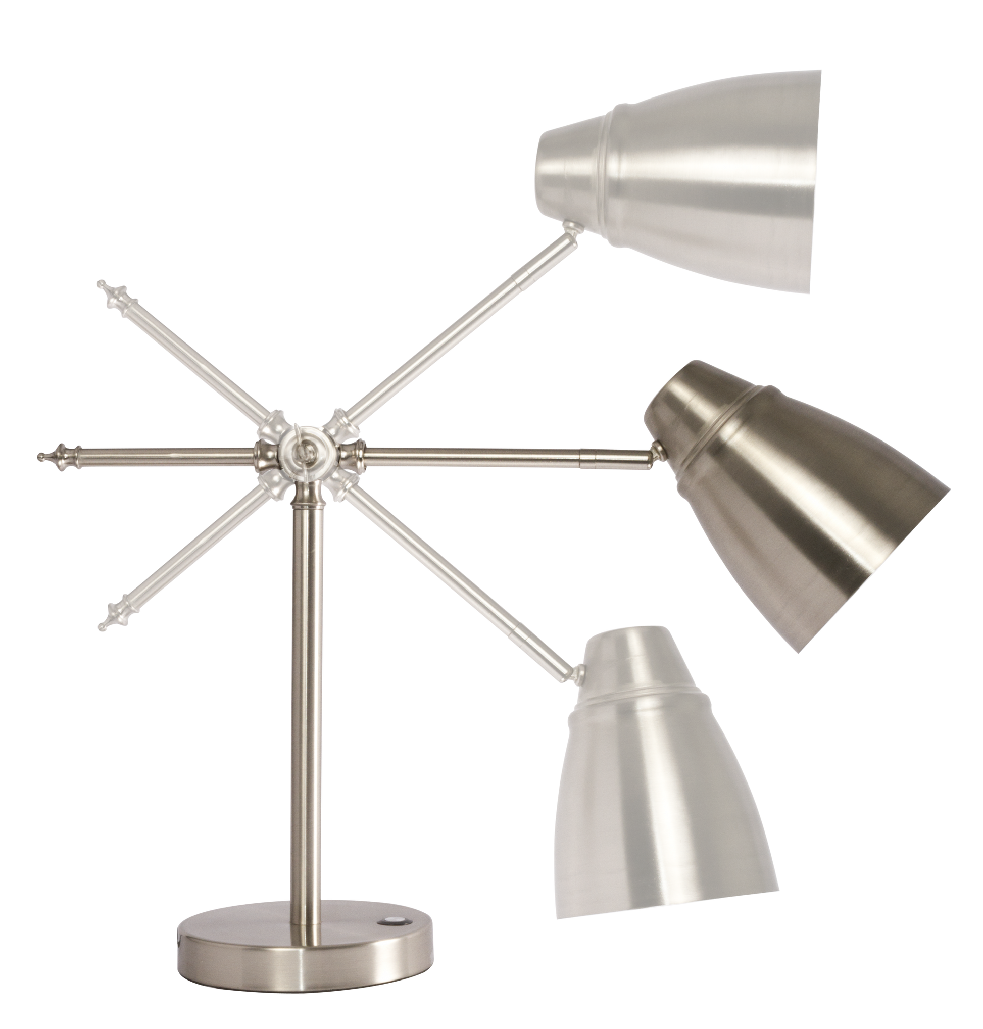 Brushed Silver LED Adjustable Desk Lamp By Homeroots | Desk Lamps | Modishstore - 8