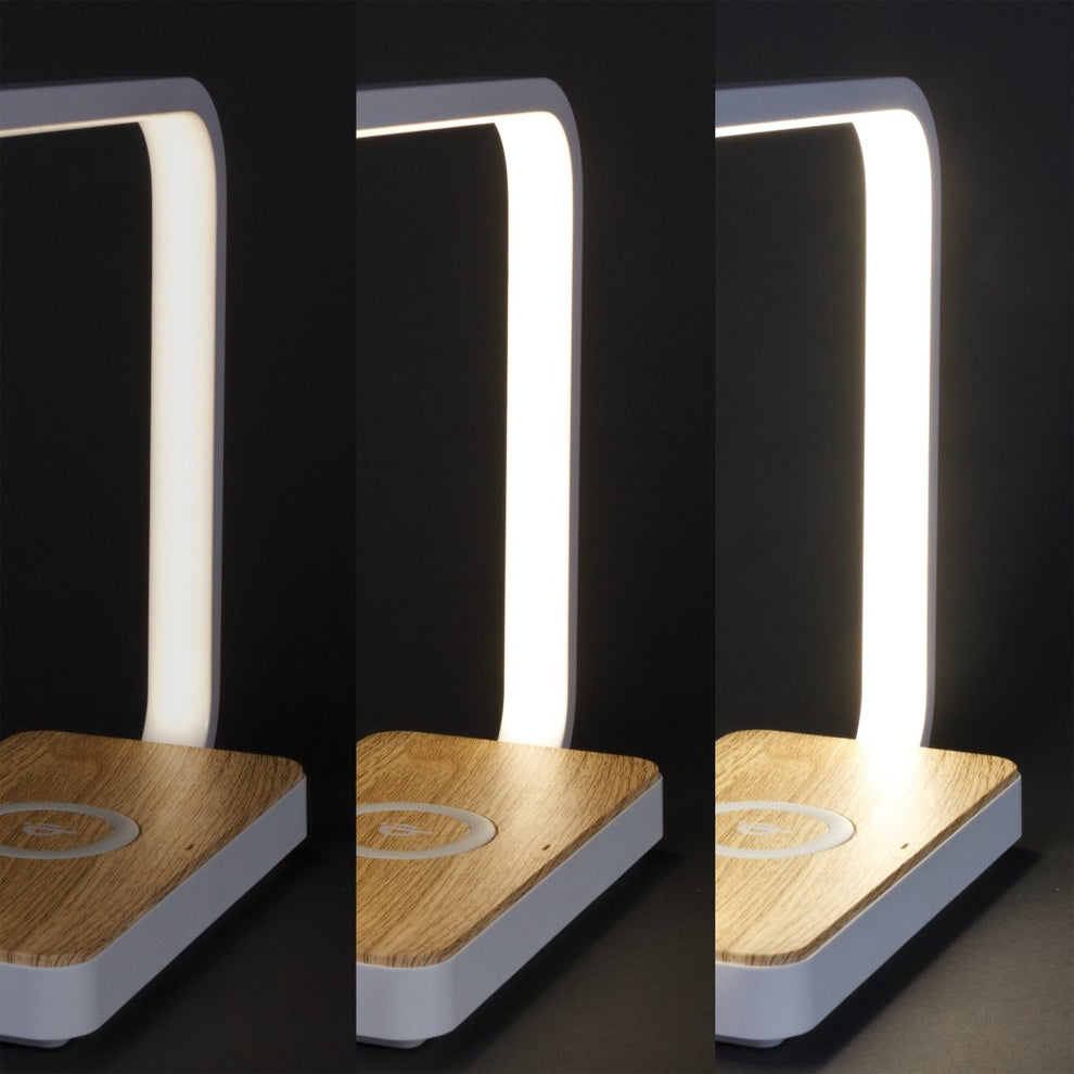Contemporary White Wireless Phone Charger By Homeroots | Table Lamps | Modishstore - 2