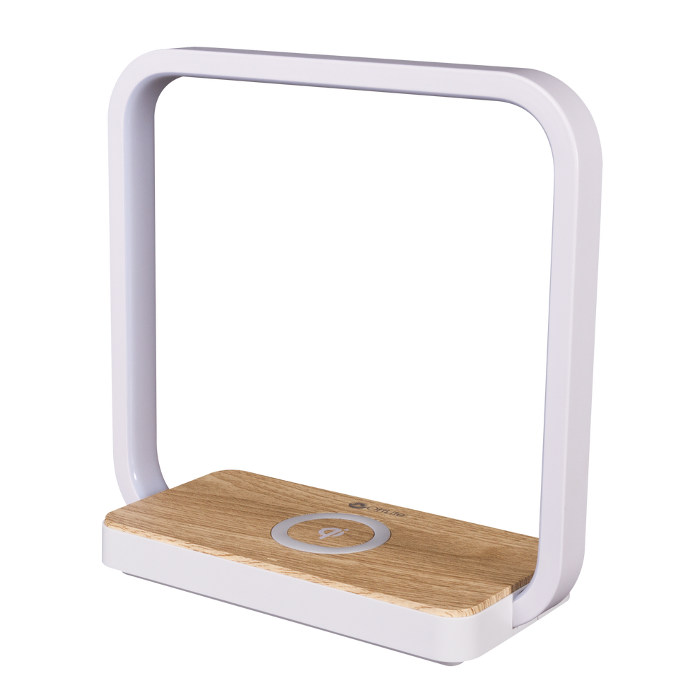 Contemporary White Wireless Phone Charger By Homeroots | Table Lamps | Modishstore - 5