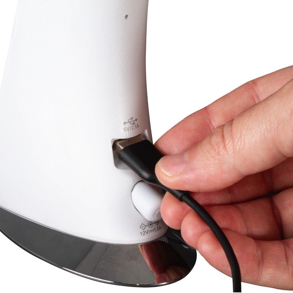 Contemporary White Sanitizing LED Desk Lamp By Homeroots | Desk Lamps | Modishstore - 3