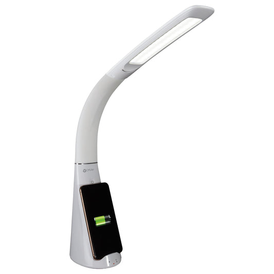 Contemporary White Sanitizing and Charging LED Desk Lamp By Homeroots | Desk Lamps | Modishstore