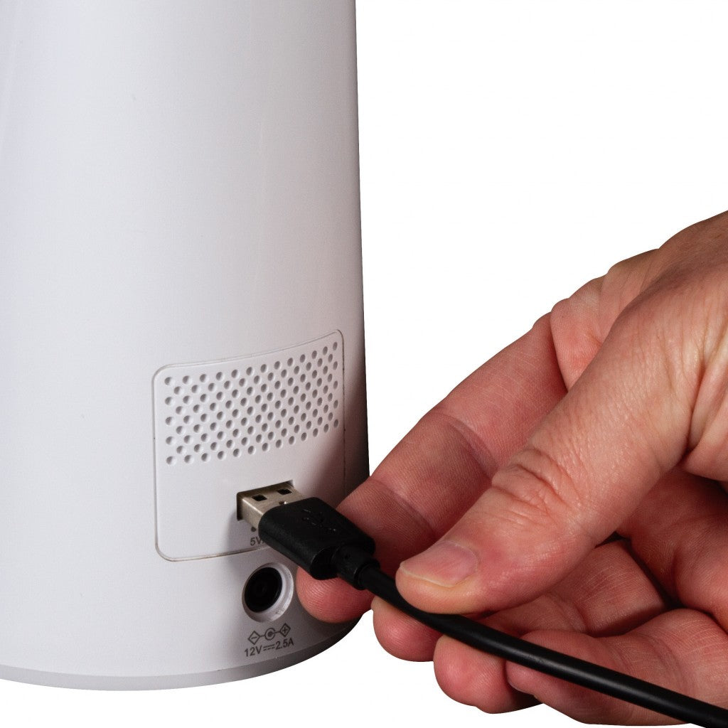 Contemporary White Sanitizing and Charging LED Desk Lamp By Homeroots | Desk Lamps | Modishstore - 2