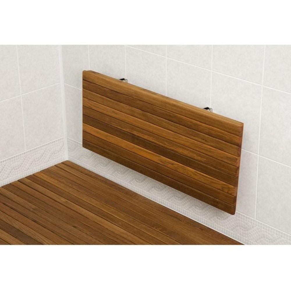 24" Premium Wall Mount Teak Shower Bench By Homeroots | Benches | Modishstore - 2