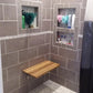 24" Premium Wall Mount Teak Shower Bench By Homeroots | Benches | Modishstore - 5