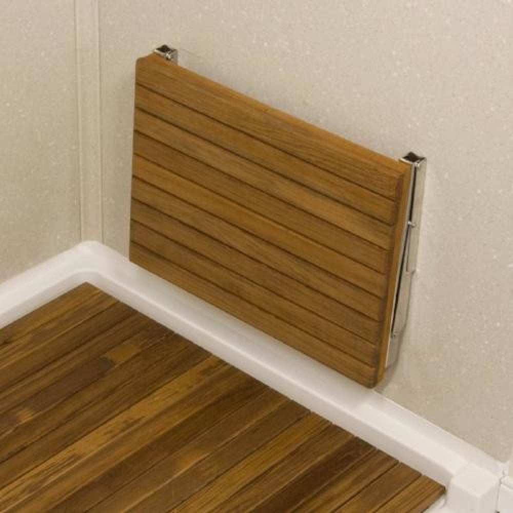 17" Grand Resort Wall Mount Teak Shower Bench By Homeroots | Benches | Modishstore - 2