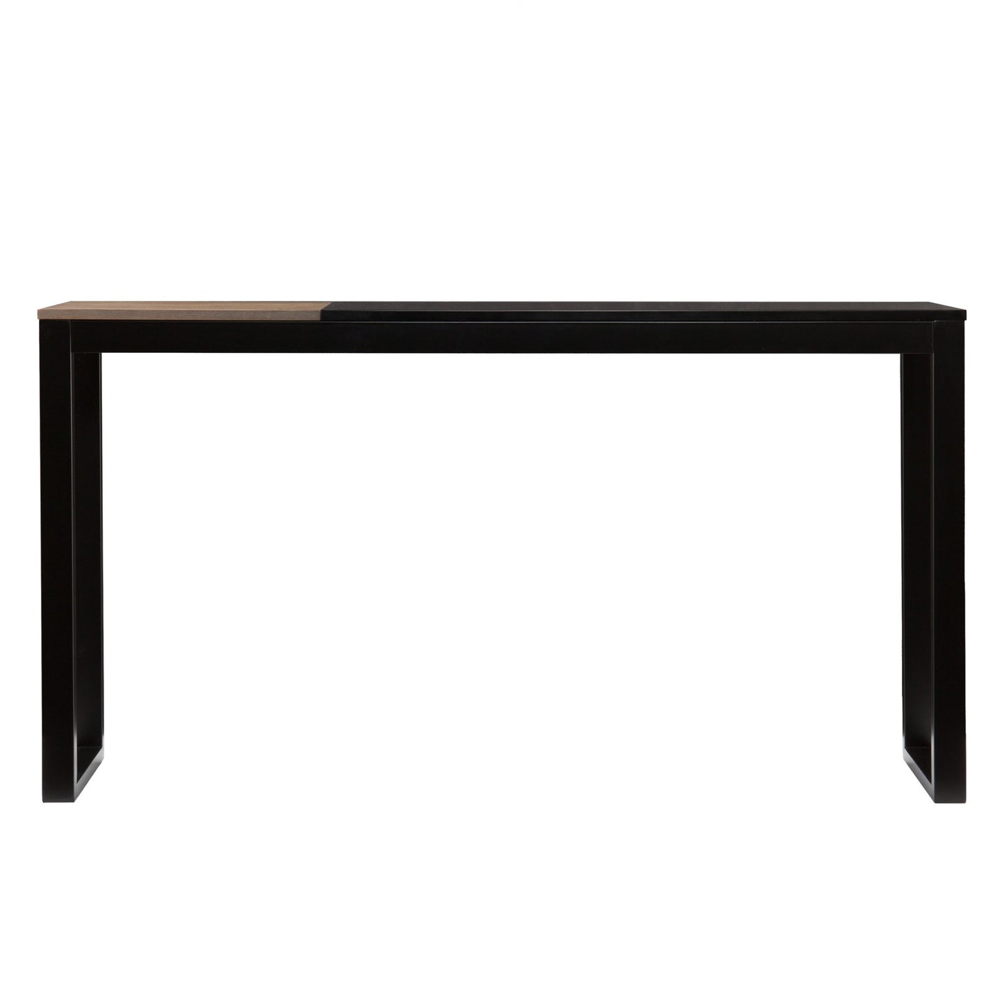 56" Natural and Black and Black Sled Console Table By Homeroots | Console Tables | Modishstore - 2
