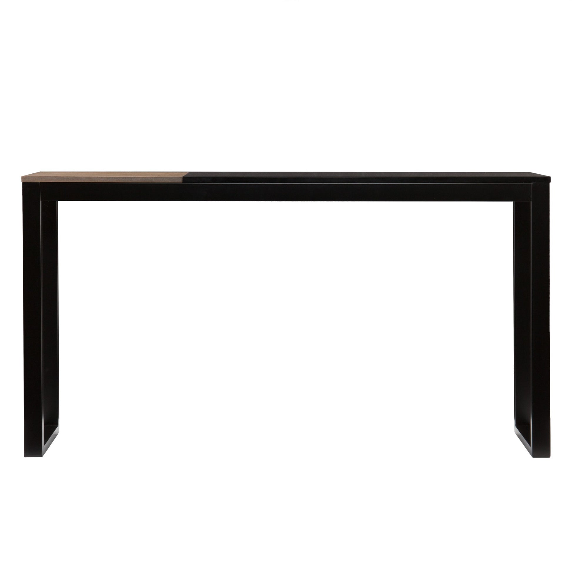 56" Natural and Black and Black Sled Console Table By Homeroots | Console Tables | Modishstore - 2