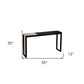 56" Natural and Black and Black Sled Console Table By Homeroots | Console Tables | Modishstore - 6