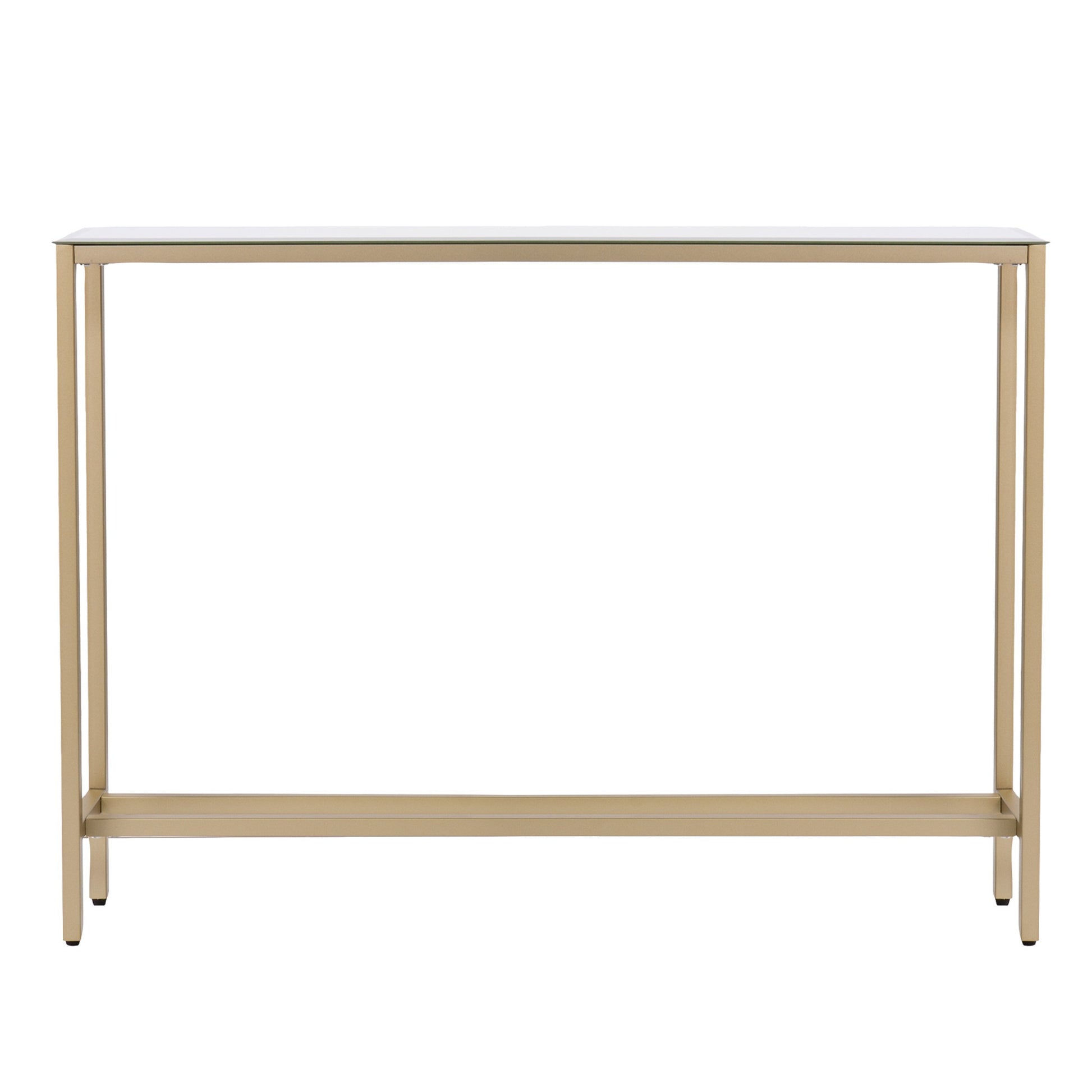 36" Silver and Gold Mirrored Glass Console Table By Homeroots | Console Tables | Modishstore