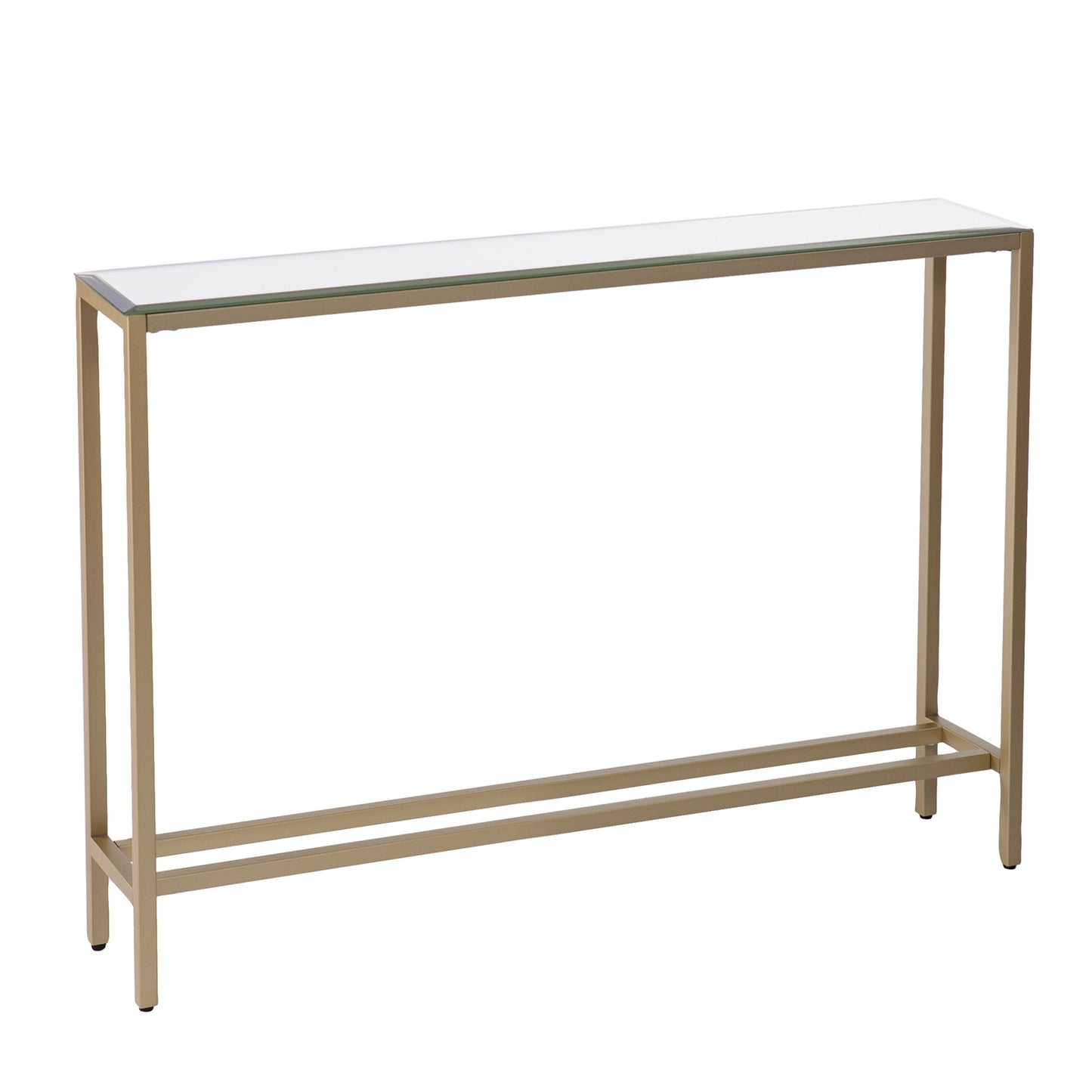 36" Silver and Gold Mirrored Glass Console Table By Homeroots | Console Tables | Modishstore - 2