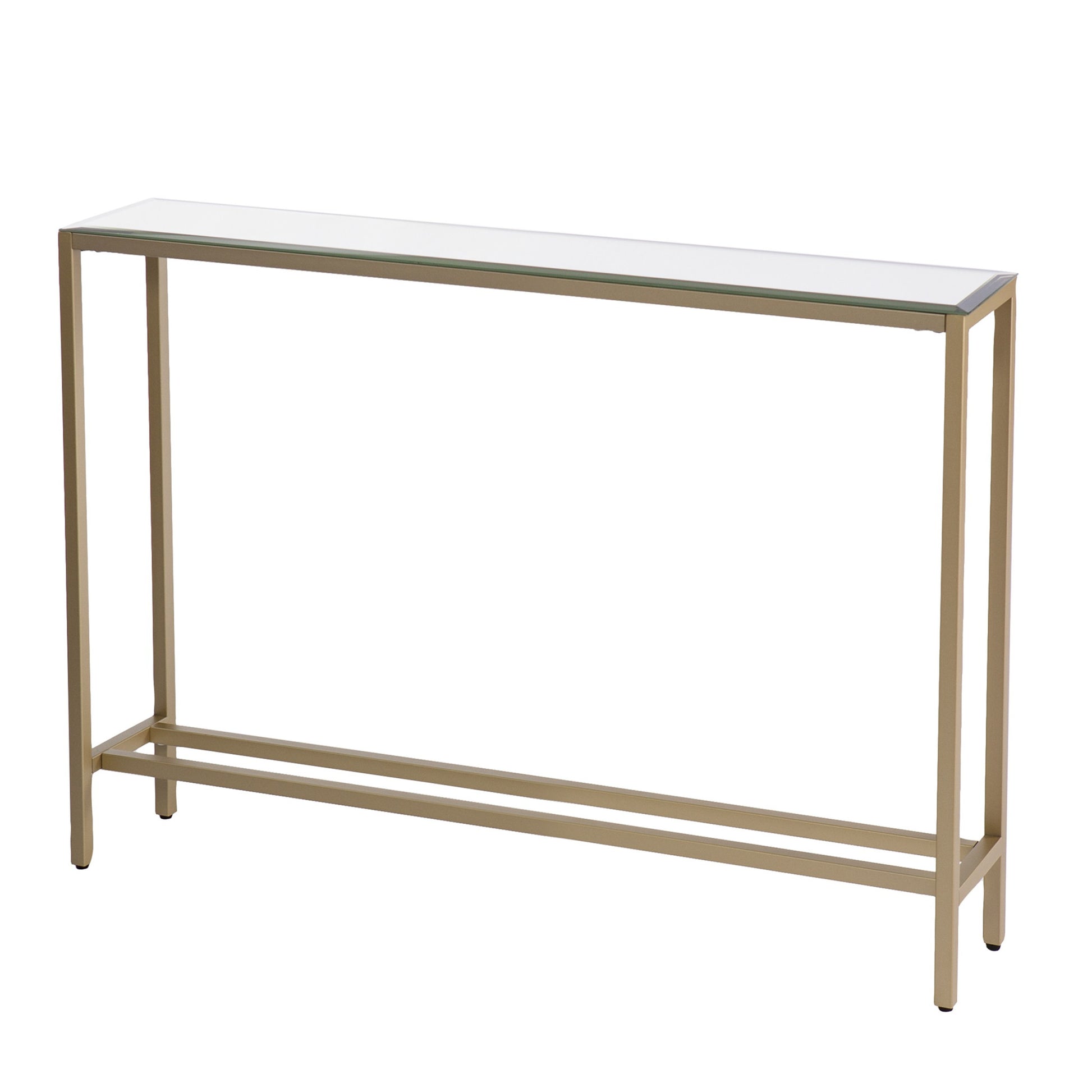 36" Silver and Gold Mirrored Glass Console Table By Homeroots | Console Tables | Modishstore - 3