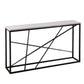 52" White and Black Faux Marble Frame Console Table By Homeroots