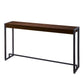 54" Dark Brown and Gunmetal Sled Console Table By Homeroots | Console Tables | Modishstore - 5