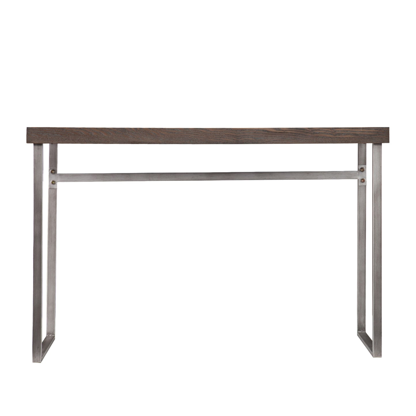 46" Gray Brown and Silver Distressed Sled Console Table By Homeroots | Console Tables | Modishstore - 2