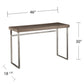 46" Gray Brown and Silver Distressed Sled Console Table By Homeroots