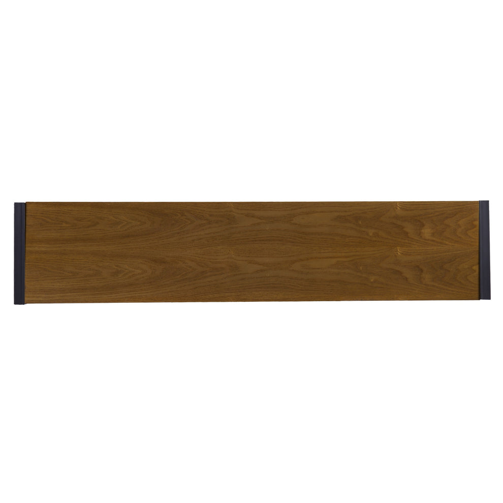 54" Gray Brown and Black Distressed Sled Console Table By Homeroots | Console Tables | Modishstore - 5