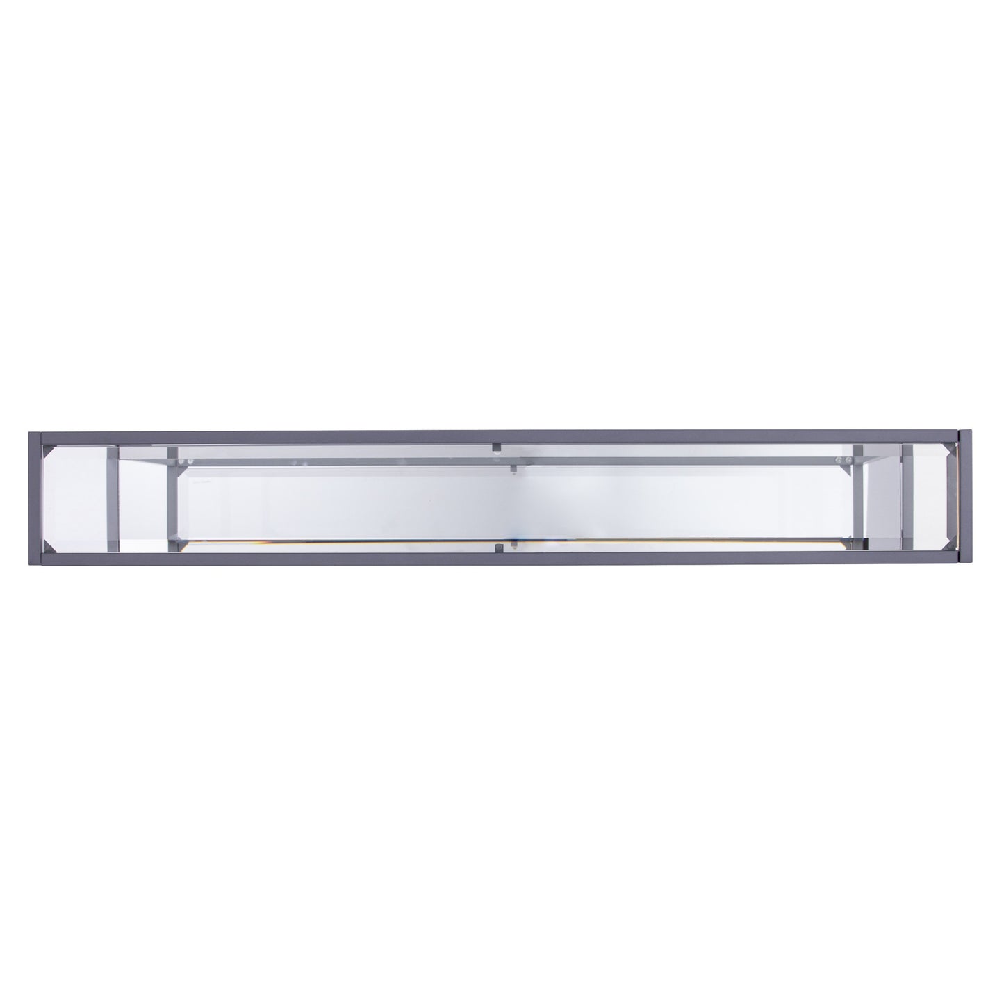 56" Clear and Silver Glass Mirrored Floor Shelf Console Table With Storage By Homeroots | Console Tables | Modishstore - 3