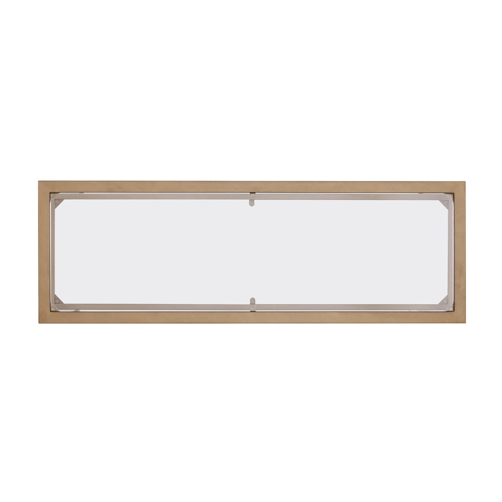 43" Clear and Gold Glass Console Table With Storage By Homeroots | Console Tables | Modishstore - 5