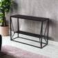 42" Black Glass Frame Console Table With Storage By Homeroots | Console Tables | Modishstore - 5