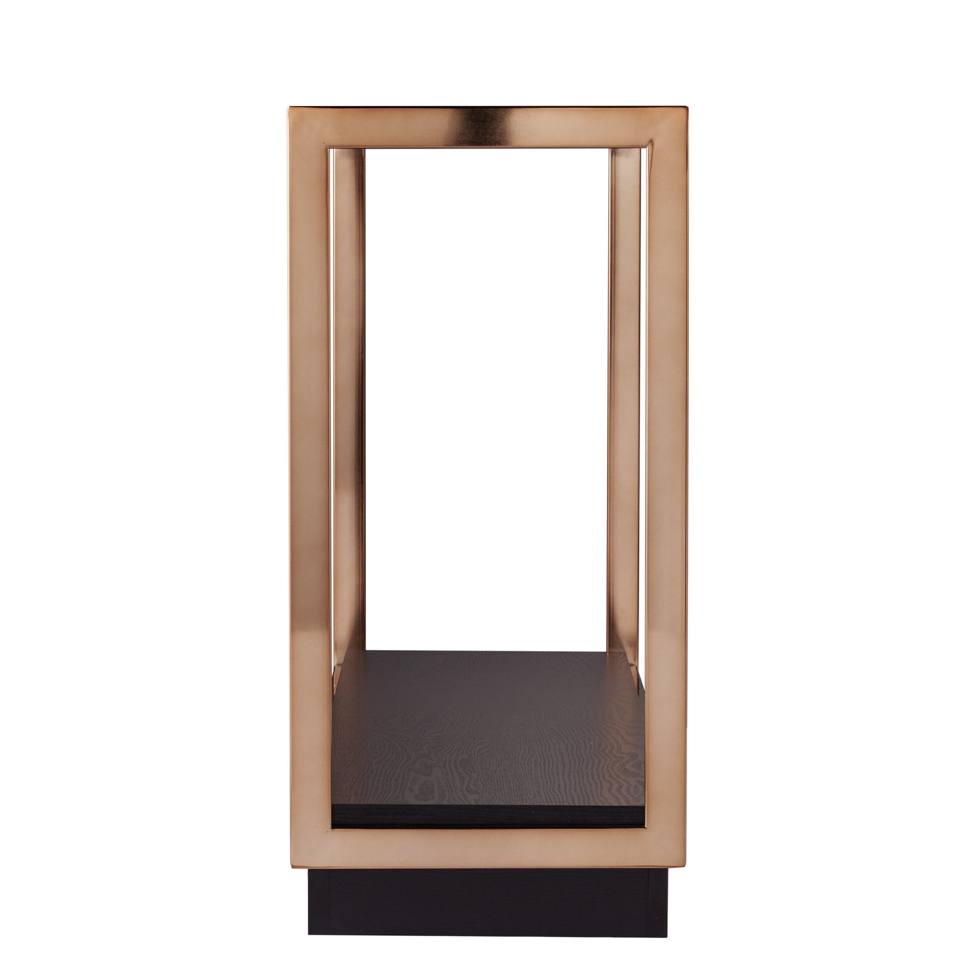 48" Clear and Champagne Glass Floor Shelf Console Table With Storage By Homeroots | Console Tables | Modishstore - 3