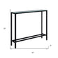 36" Black Mirrored Glass Console Table By Homeroots
