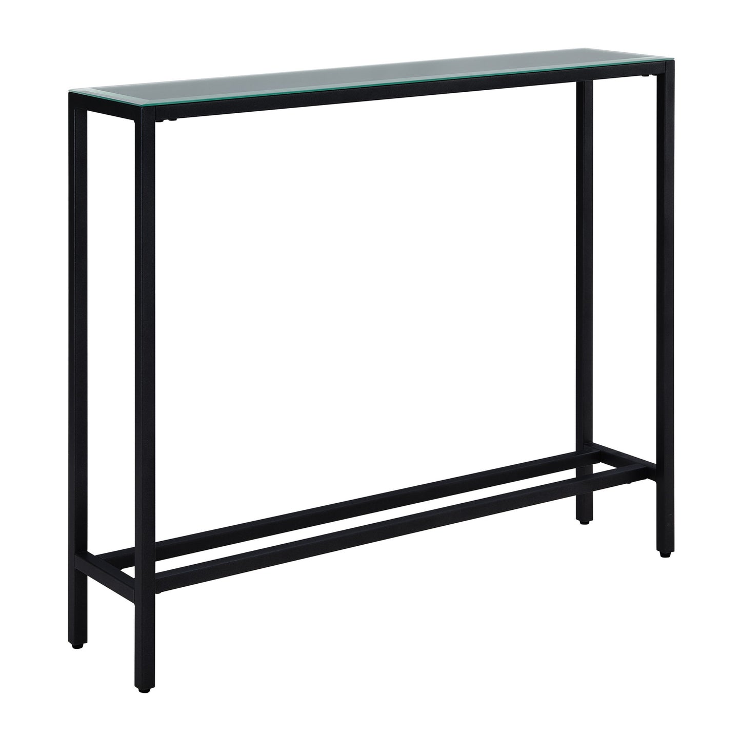 36" Black Mirrored Glass Console Table By Homeroots | Console Tables | Modishstore - 2