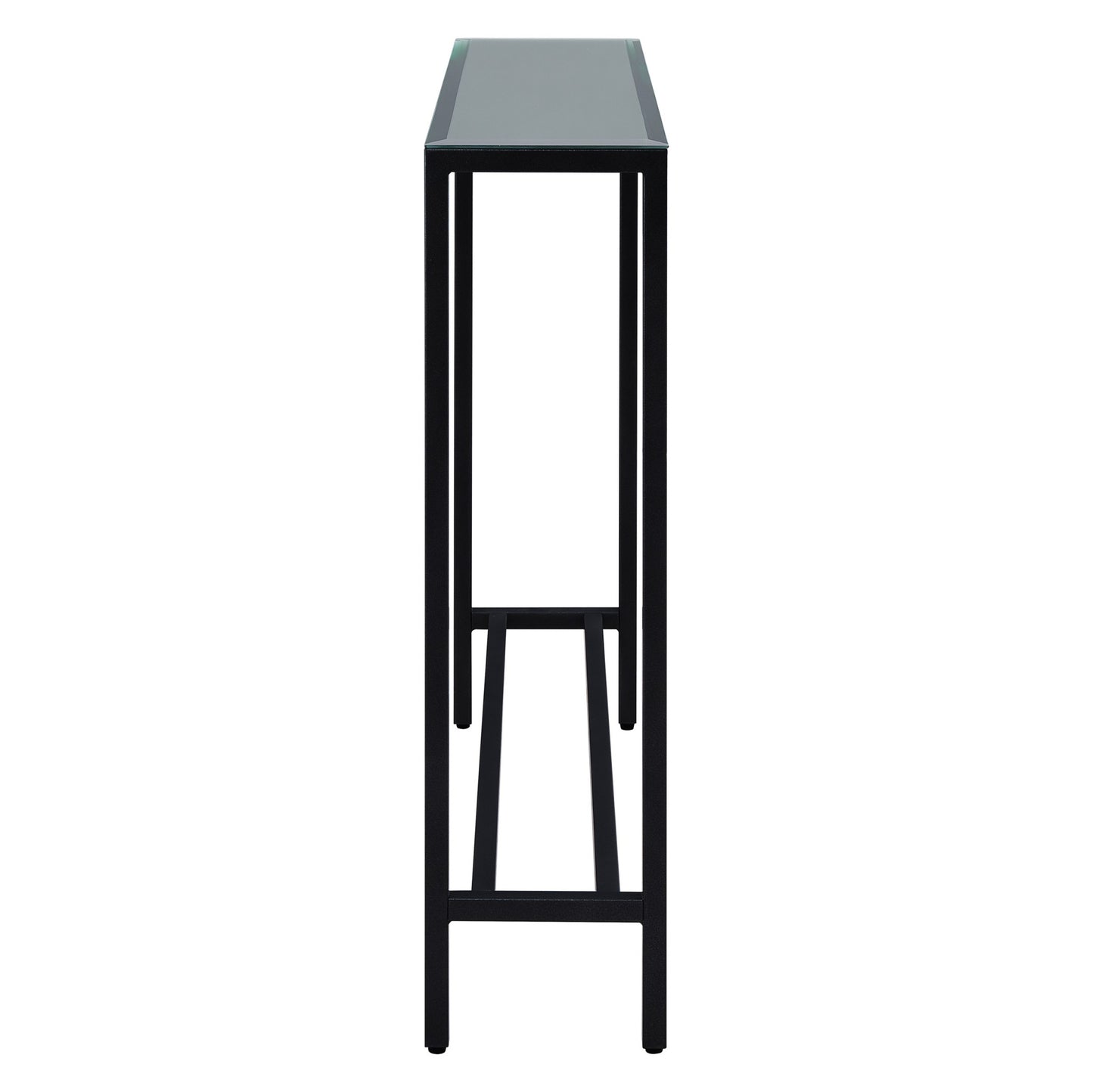 36" Black Mirrored Glass Console Table By Homeroots | Console Tables | Modishstore - 4