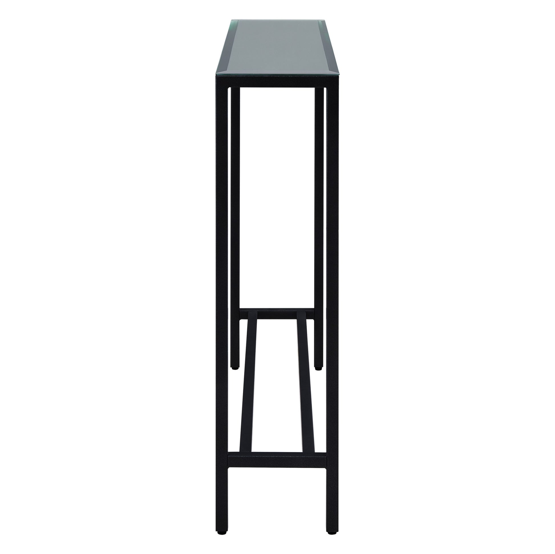 36" Black Mirrored Glass Console Table By Homeroots | Console Tables | Modishstore - 4