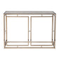 44" Champagne and Gold Faux Marble Frame Console Table By Homeroots