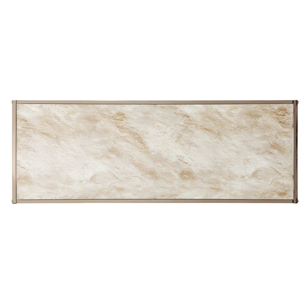 44" Champagne and Gold Faux Marble Frame Console Table By Homeroots | Console Tables | Modishstore - 4