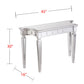 45" Silver Mirrored Glass Free Form Console Table By Homeroots