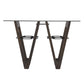 46" Clear and Gray Brown Glass Abstract Console Table By Homeroots