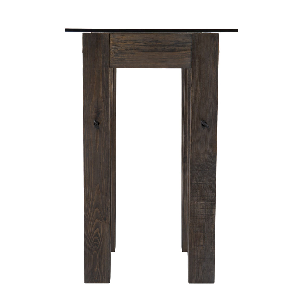 46" Clear and Gray Brown Glass Abstract Console Table By Homeroots | Console Tables | Modishstore - 3