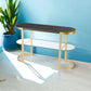 49" Gray and Gold Solid Wood Oval Sled Console Table With Storage By Homeroots | Console Tables | Modishstore - 4