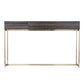48" Gray and Gold Sled Console Table With Storage By Homeroots | Console Tables | Modishstore - 2