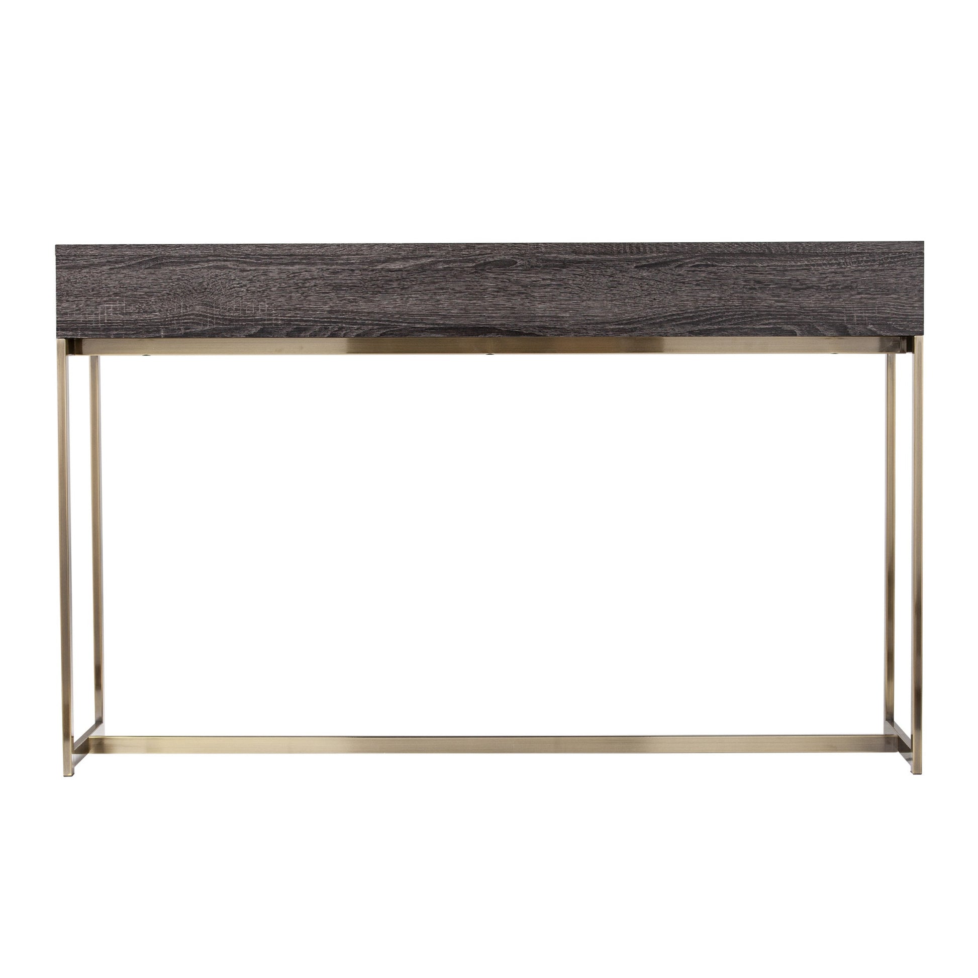 48" Gray and Gold Sled Console Table With Storage By Homeroots | Console Tables | Modishstore - 4
